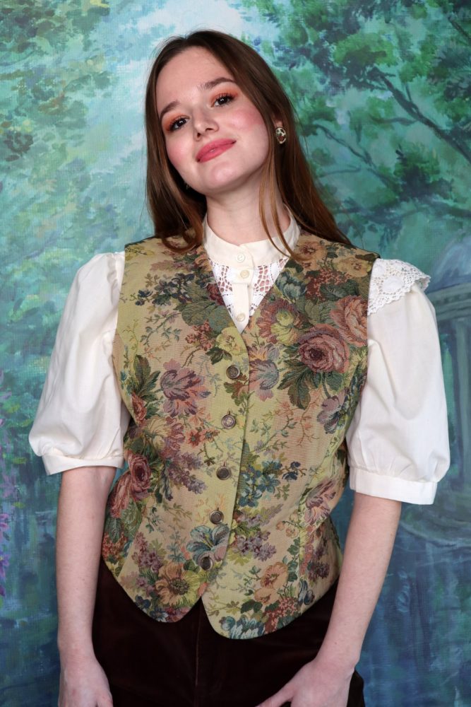 90’s Laura Ashley tapestry floral vest