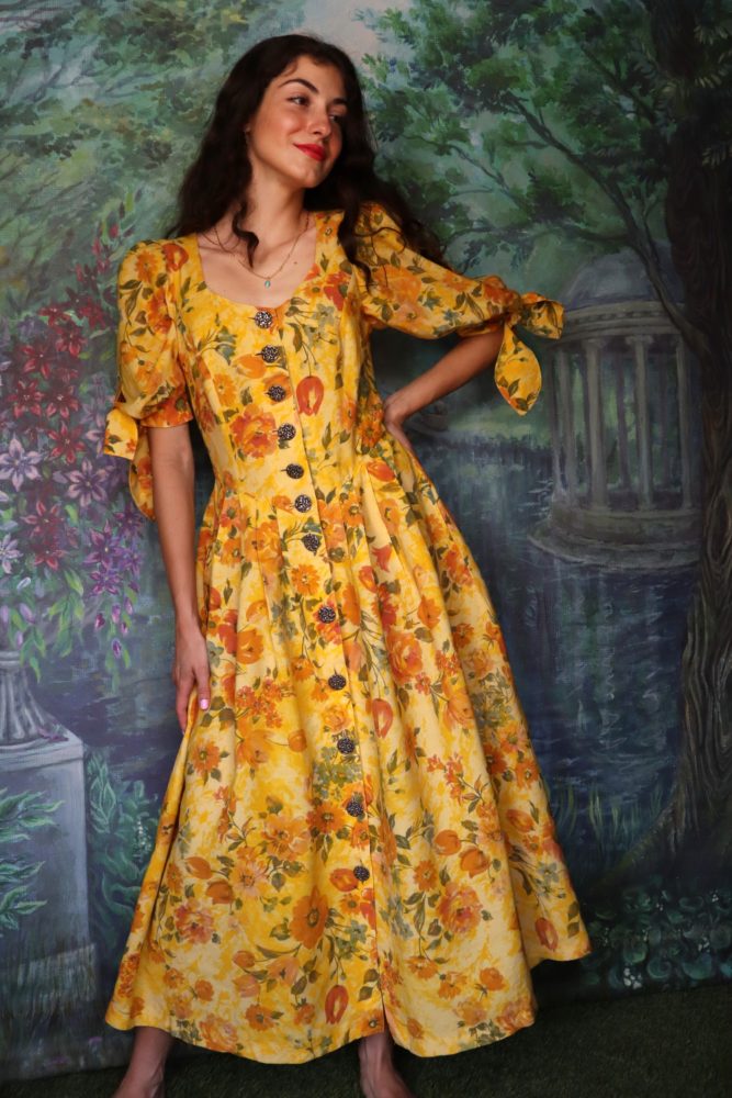 Austrian yellow floral dress