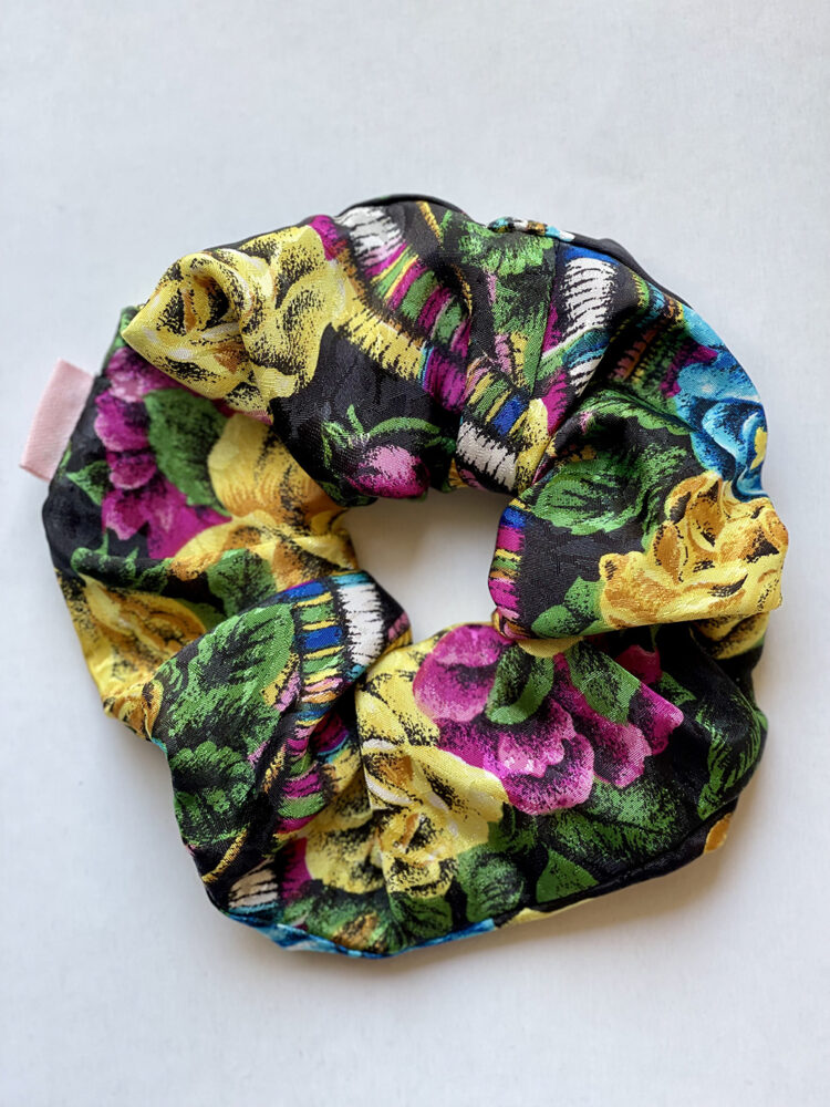 Bright floral scrunchies