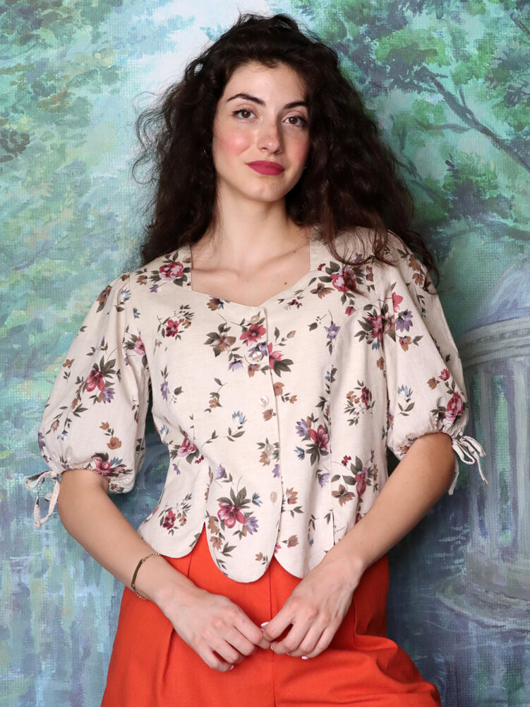 Austrian cotton floral blouse