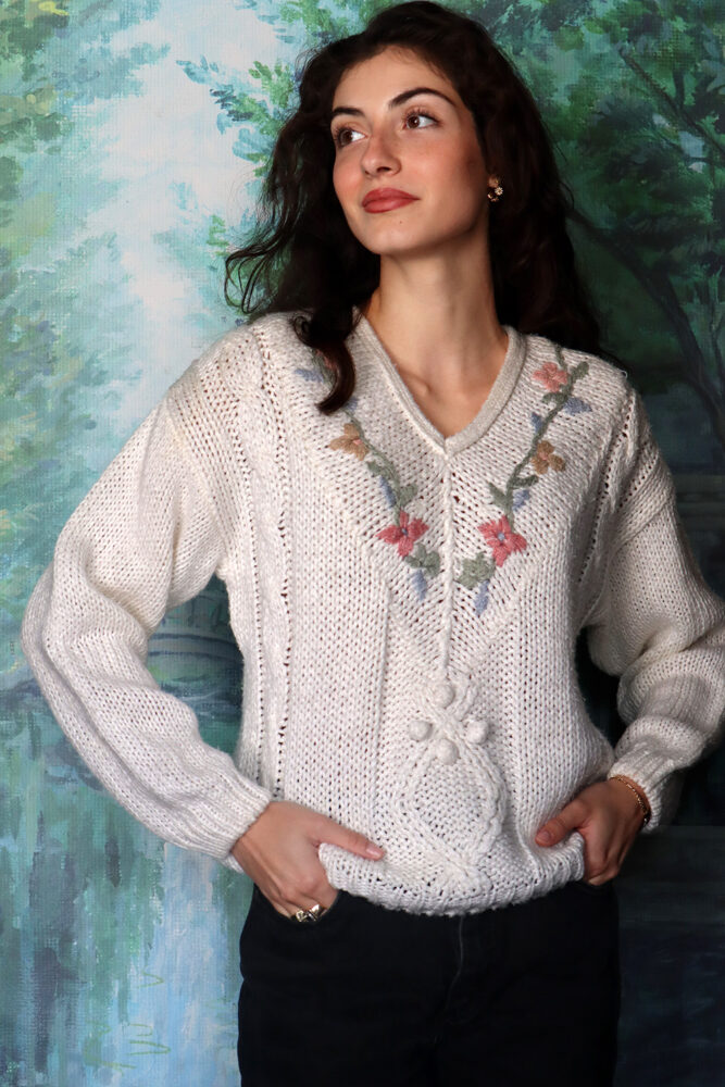 Vintage embroidered sweater