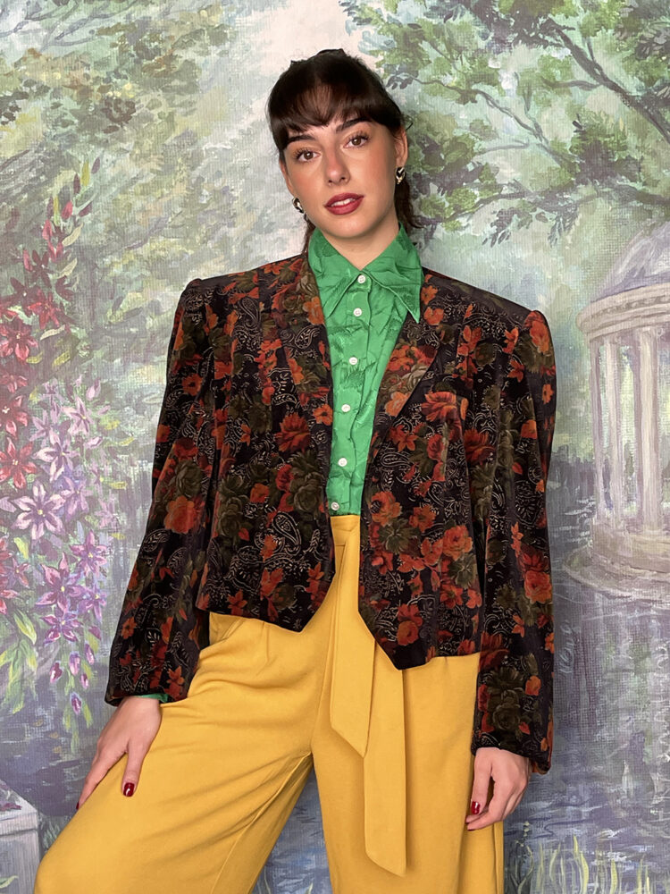 Sportalm vintage velvet floral jacket