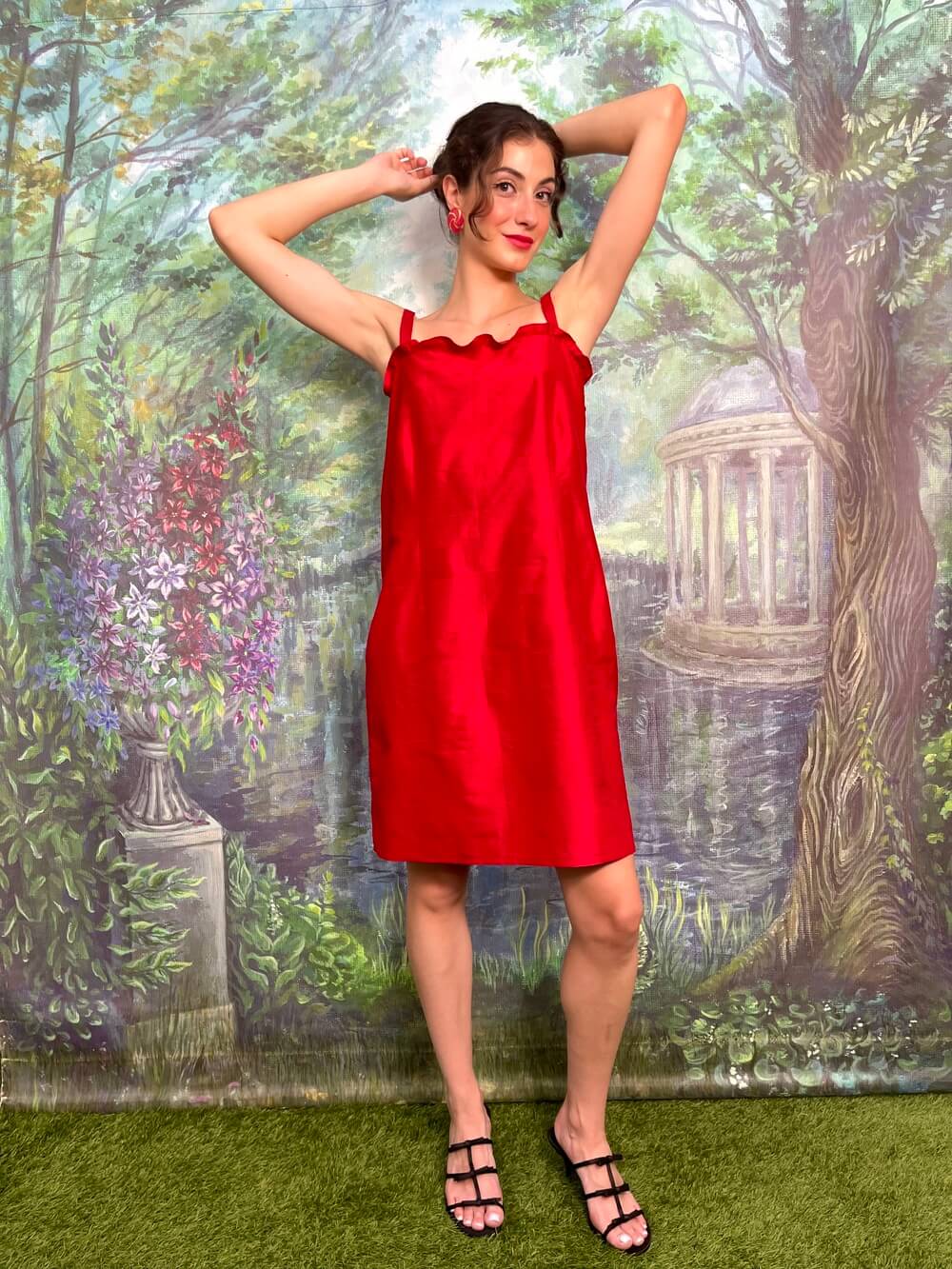 Vintage Silk red dress