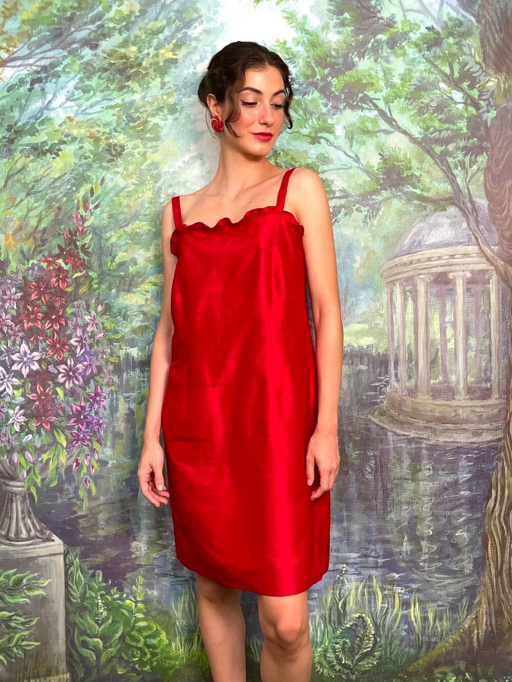 Vintage Silk red dress