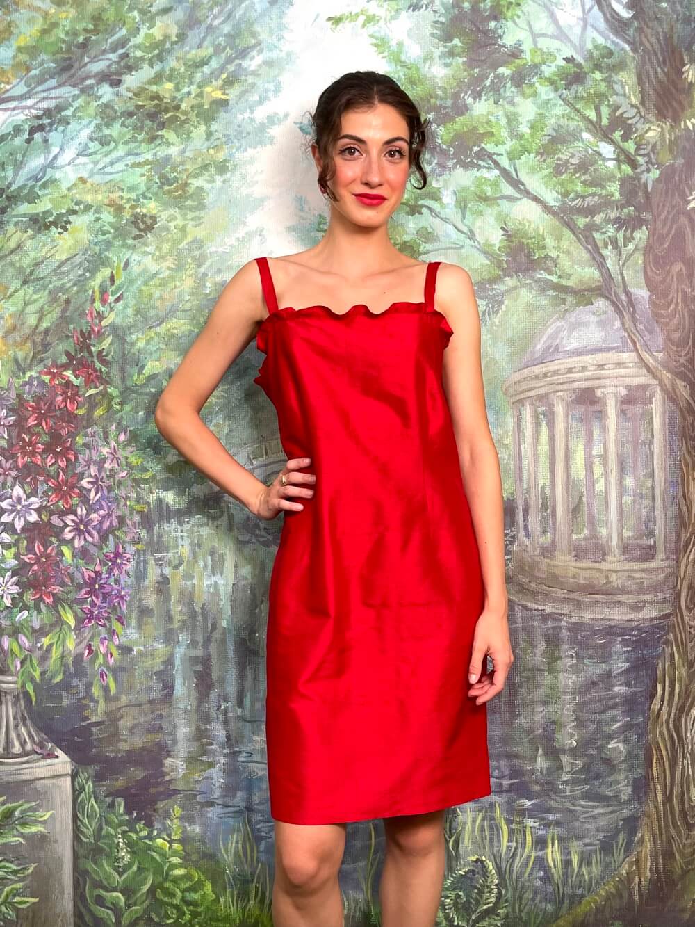 Vintage Silk red dress