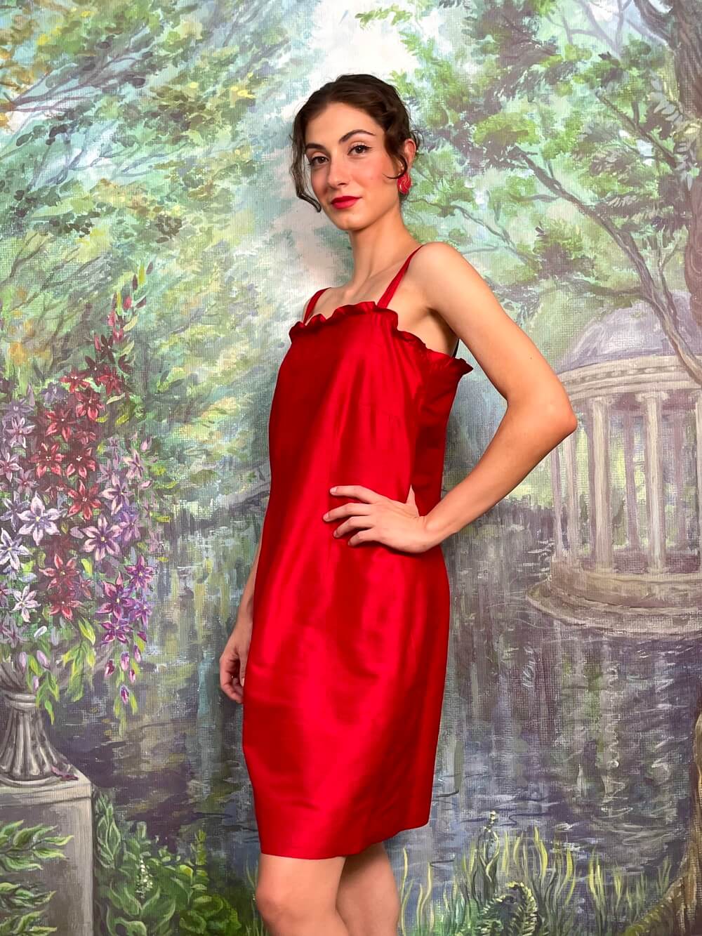 Vintage Silk red dress