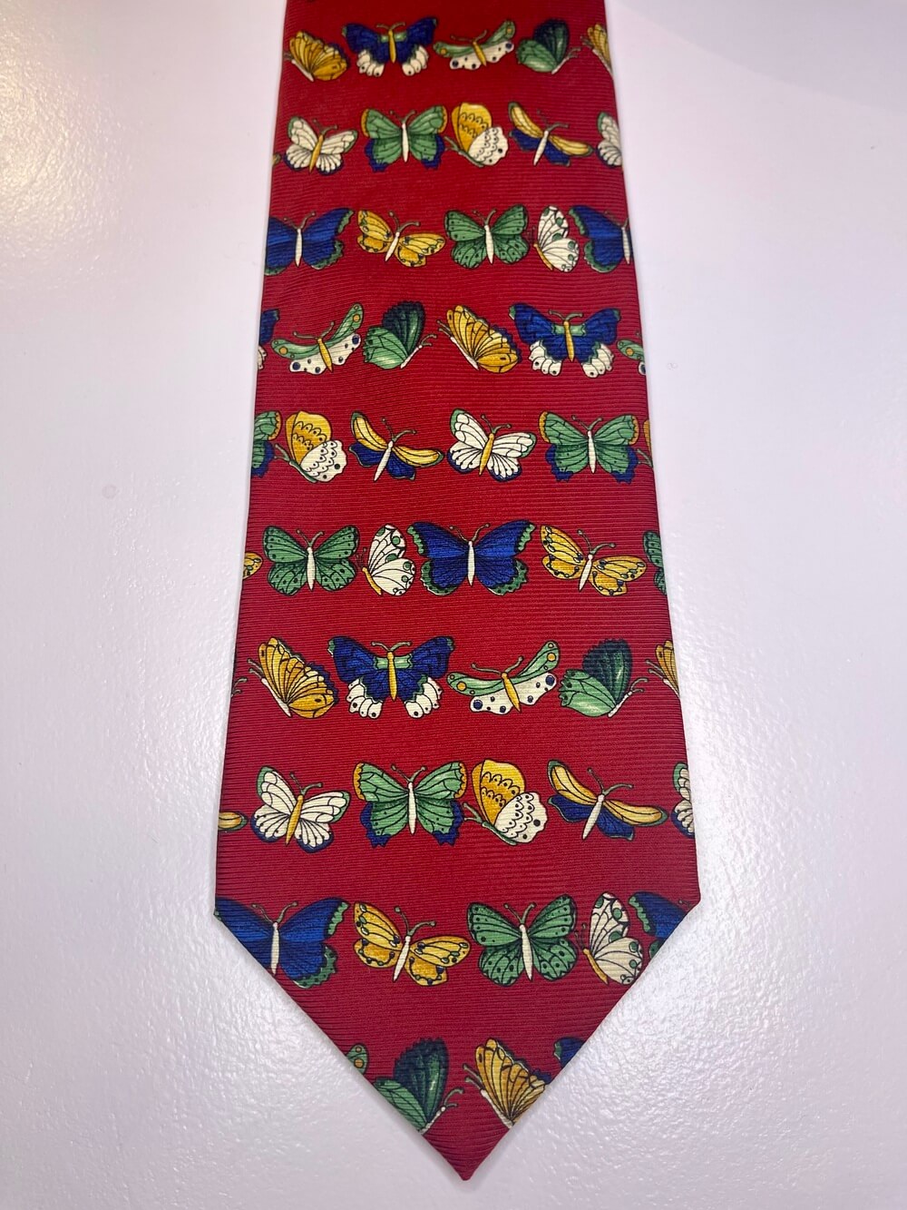 Vintage silk butterflies tie