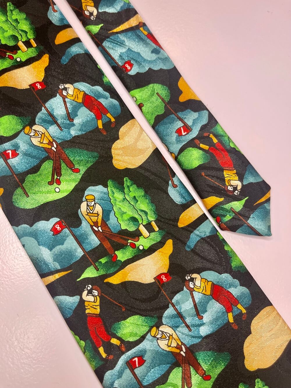 Vintage silk handmade tennis players tie