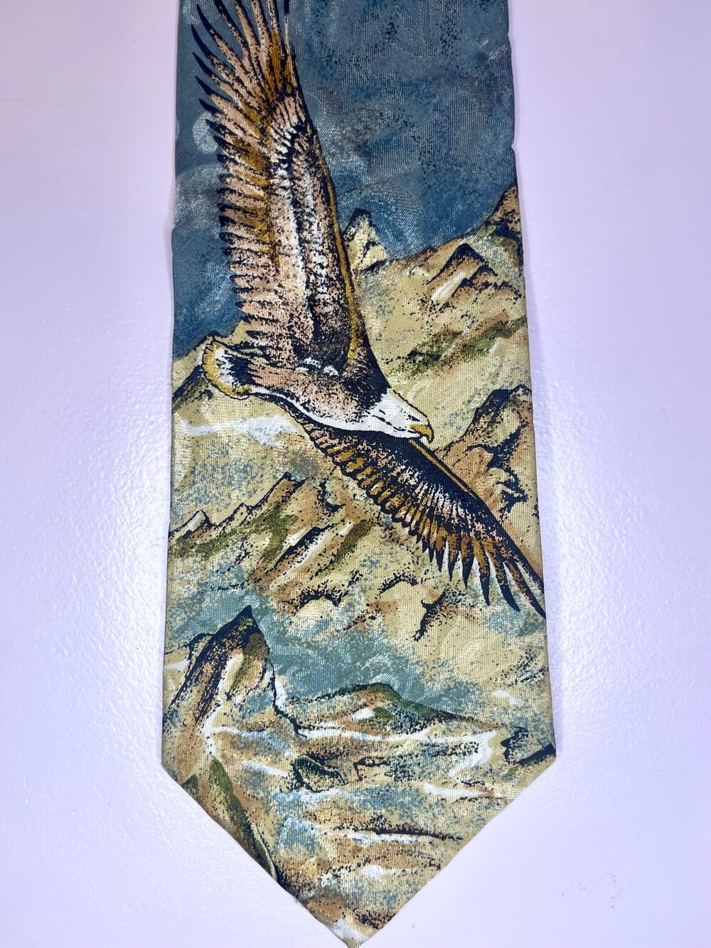 Vintage silk eagle tie