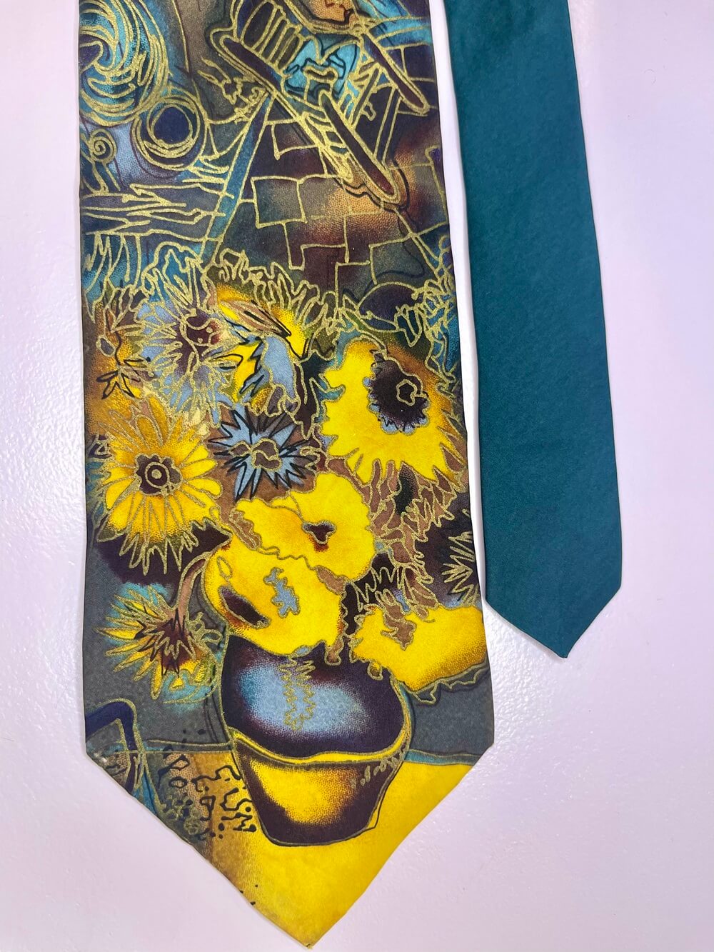 Vintage Van Gogh handmade silk tie by Grace Newburger