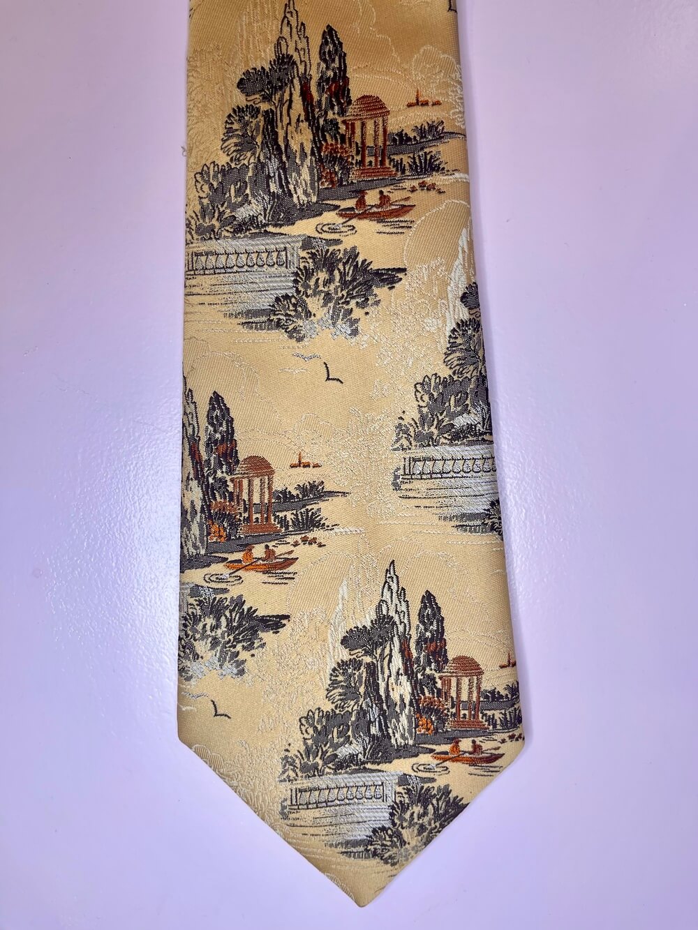 Vintage Austrian scenic tie