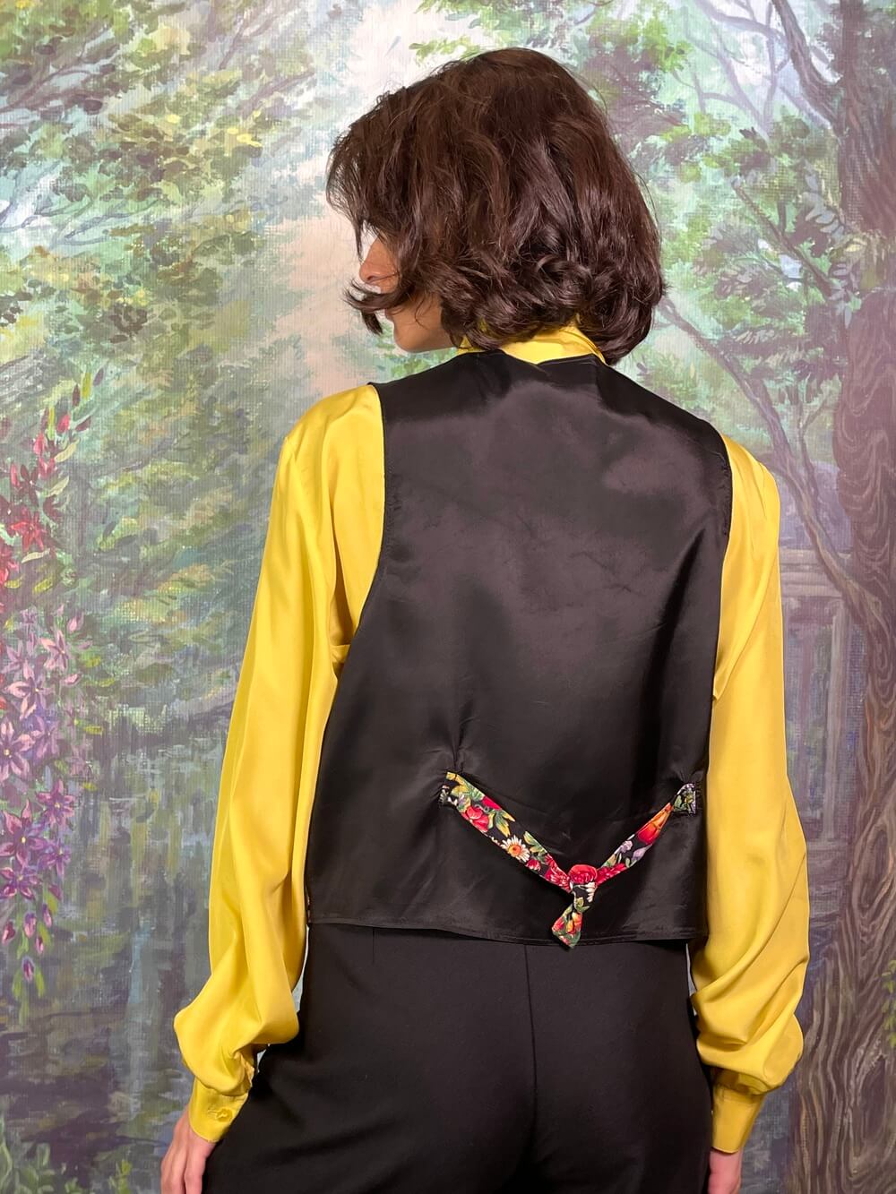 Vintage Floral Autumn Motifs Vest