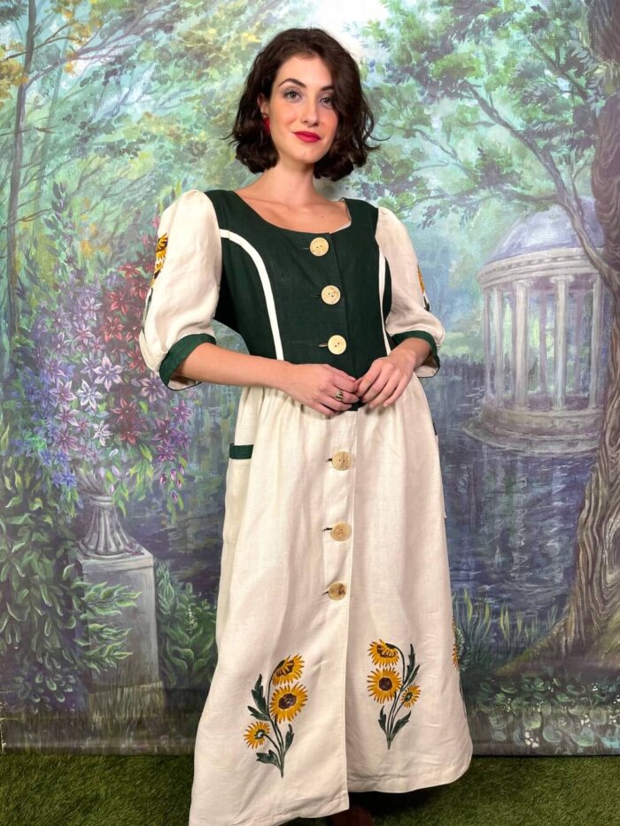 Vintage Austrian Sunflower Dress