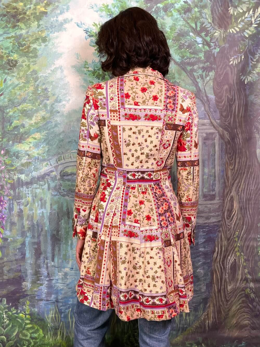 Vintage Austrian Floral Print Jacket