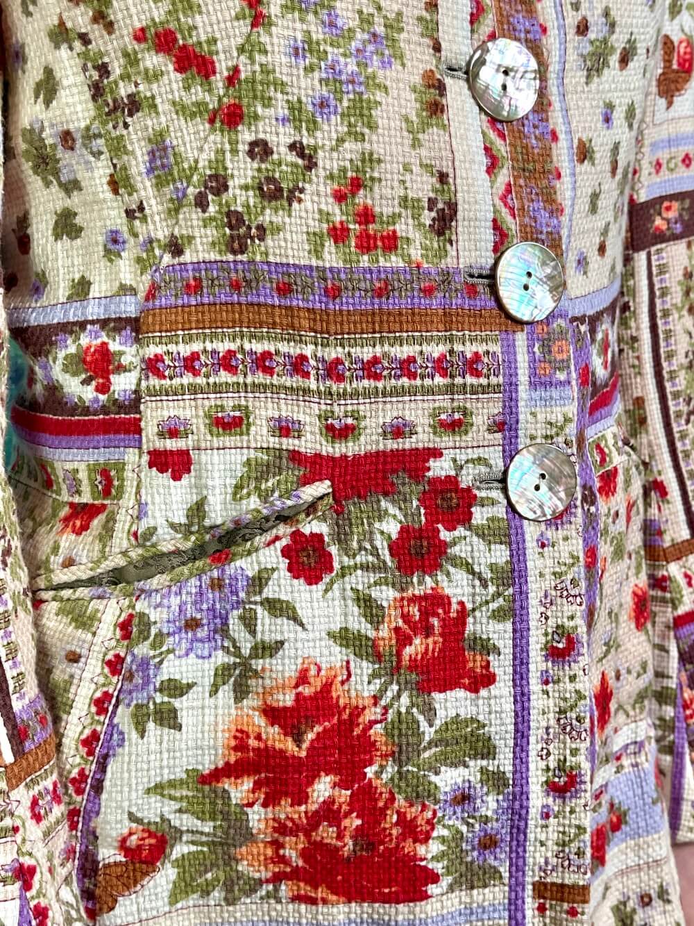 Vintage Austrian Floral Print Jacket