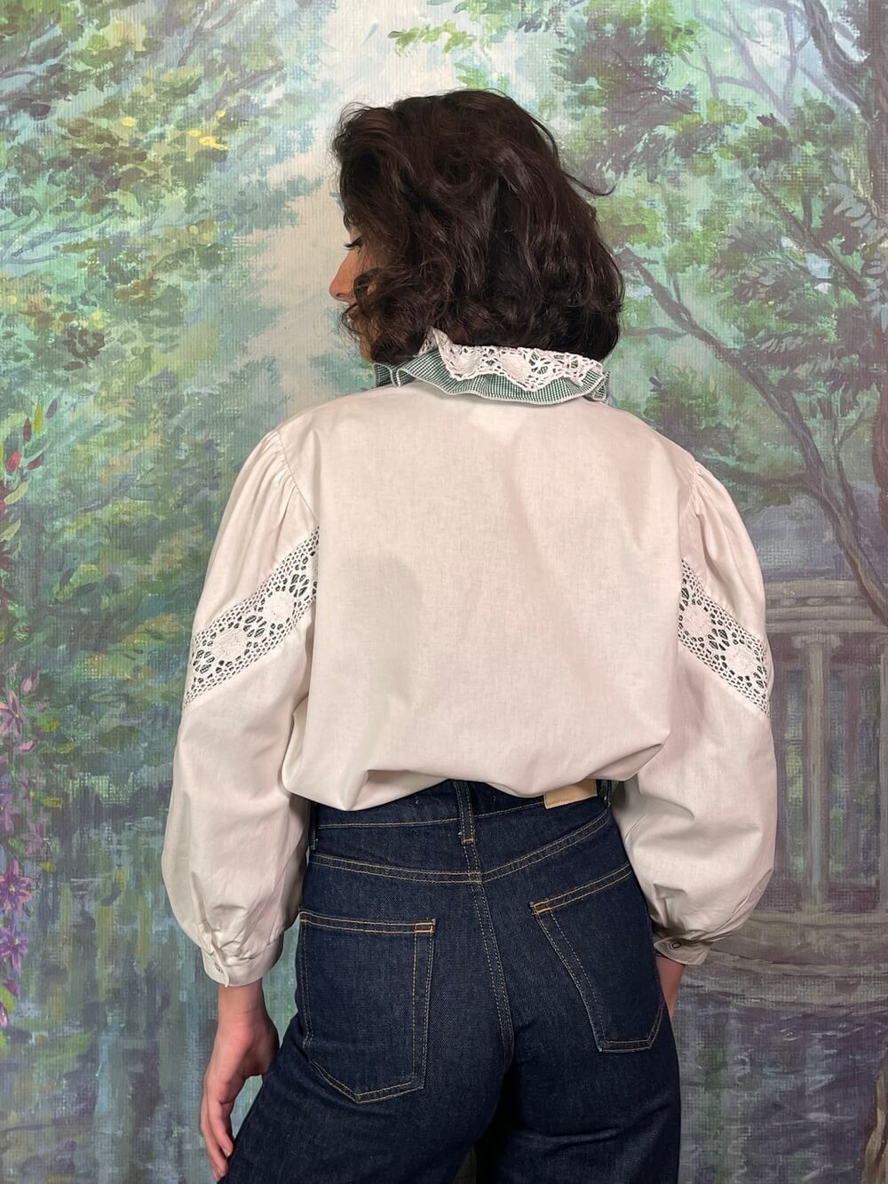 Austrian Cotton Ruffle Lace Blouse