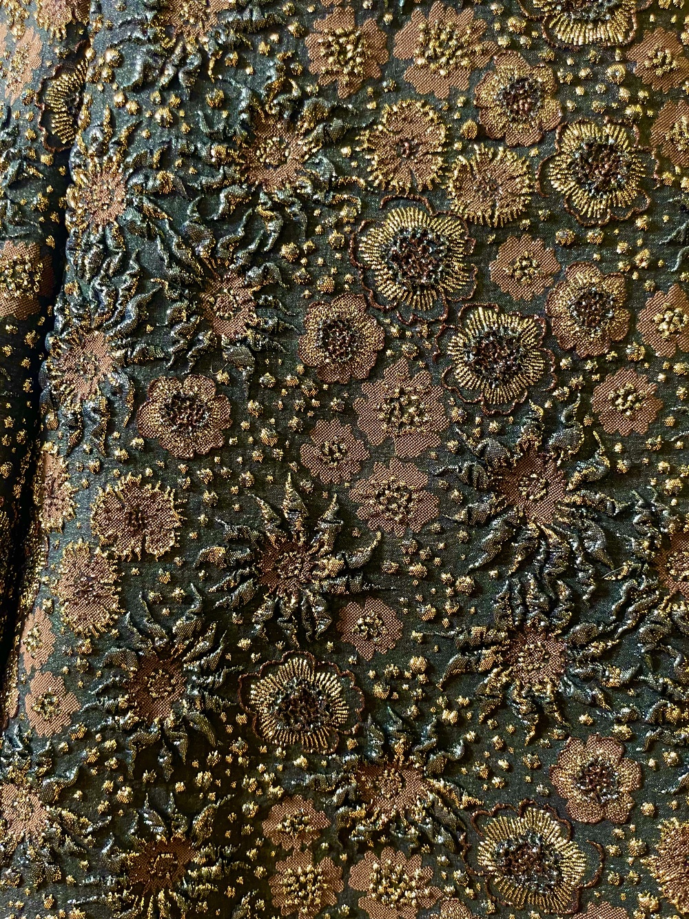 Vintage Rare Rochas Metallic Jacquard Skirt