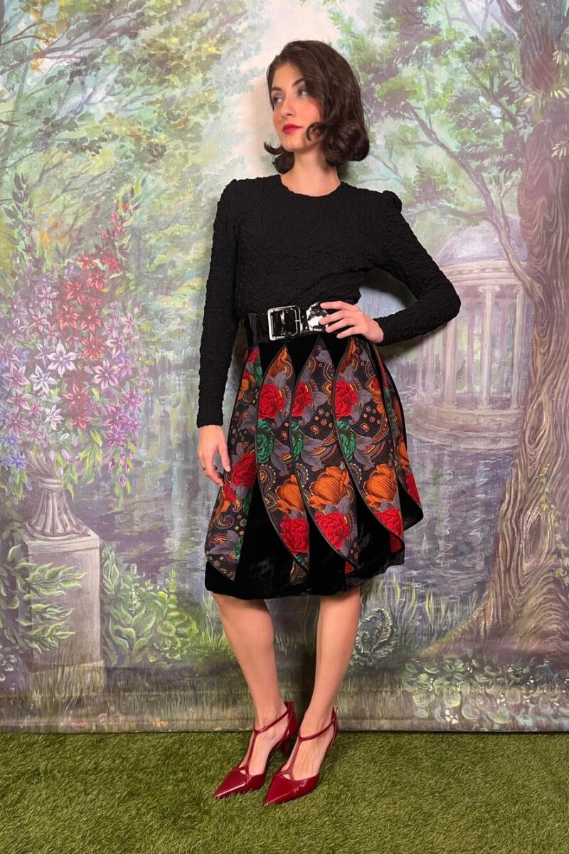 vintage-Davide-Morhol-3d-panel-skirt-floral-paisley-detail (3)