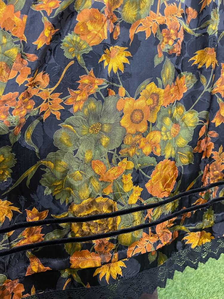 Vintage Austrian Jacquard Floral Skirt