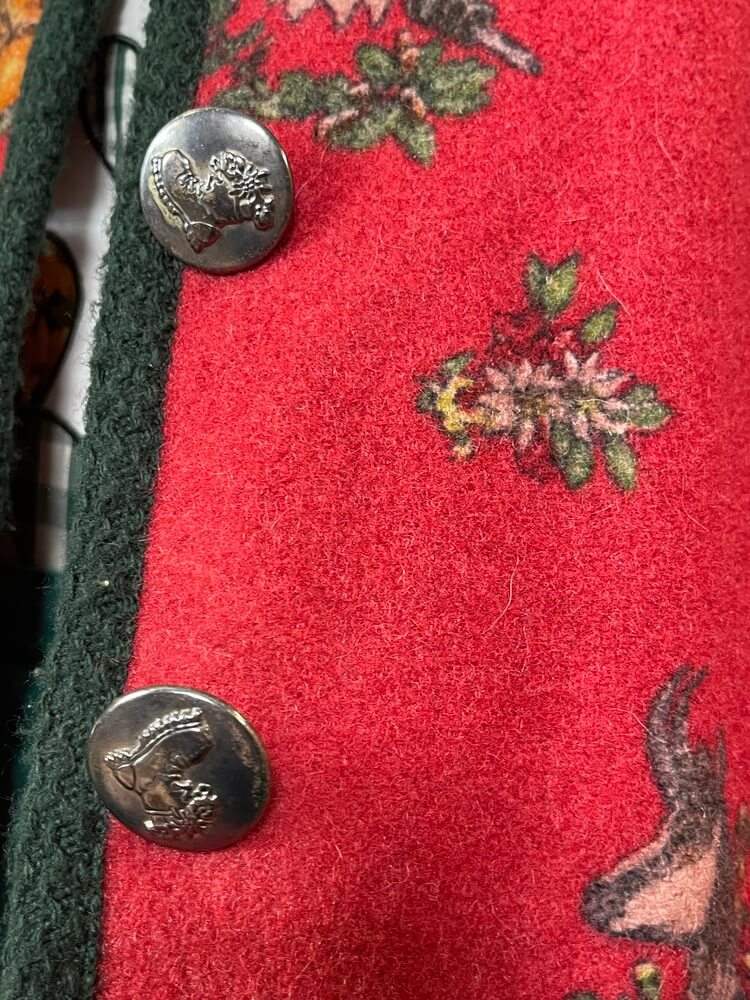 Vintage Austrian Wool Red Jacket
