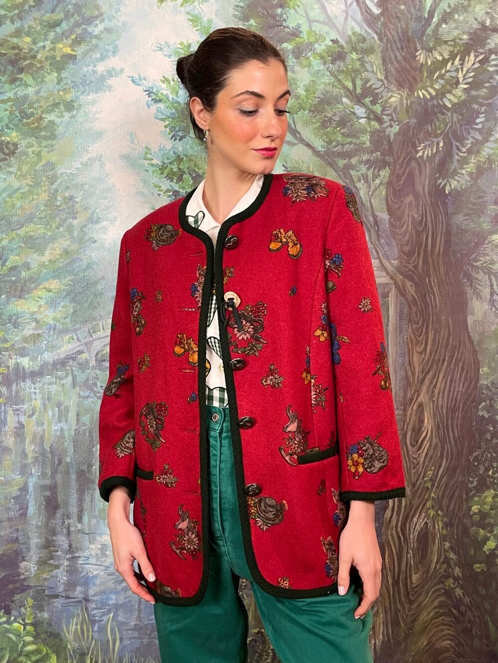 Vintage Austrian Wool Red Jacket
