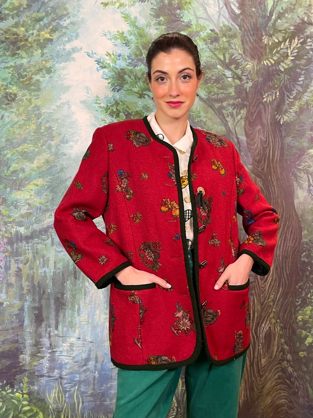 Vintage Austrian Wool Red Jacket