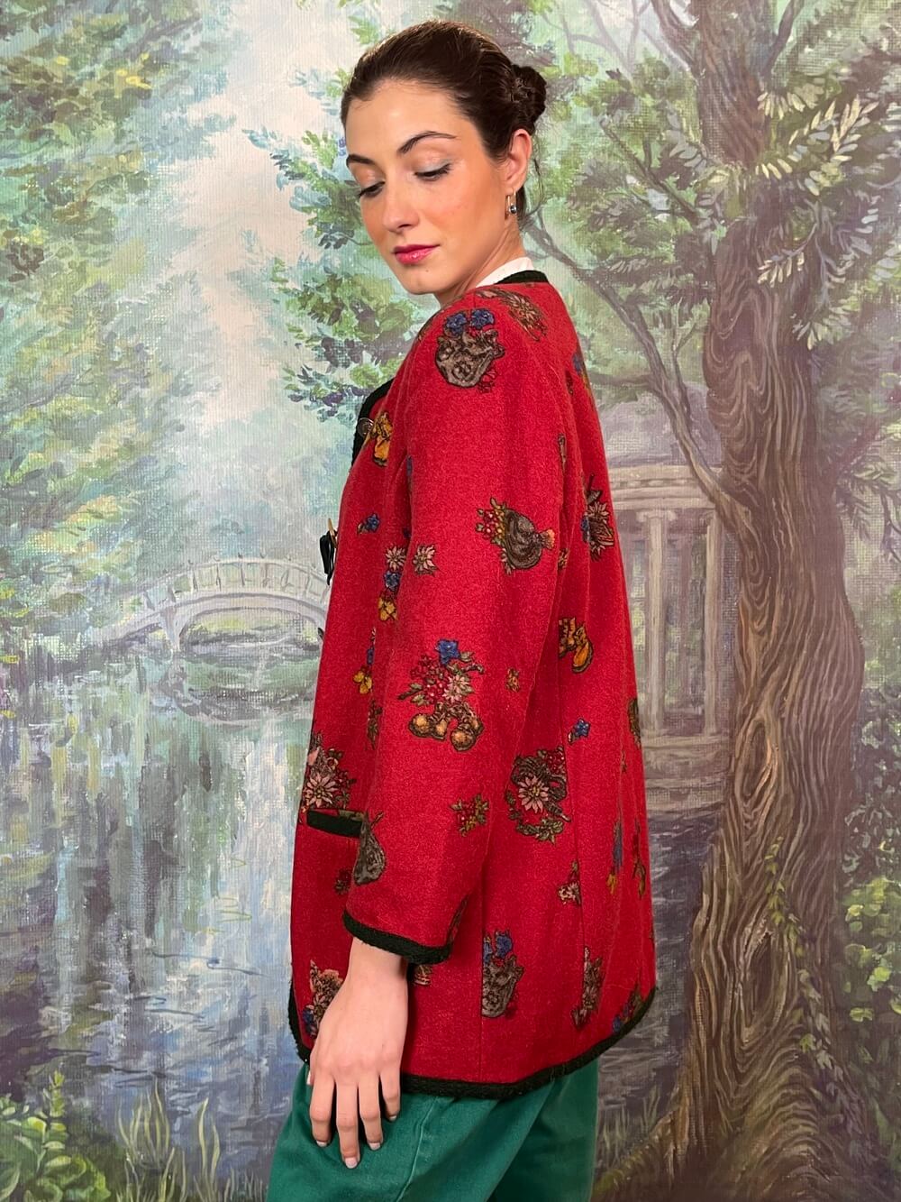 Vintage Austrian Wool Red Jacket