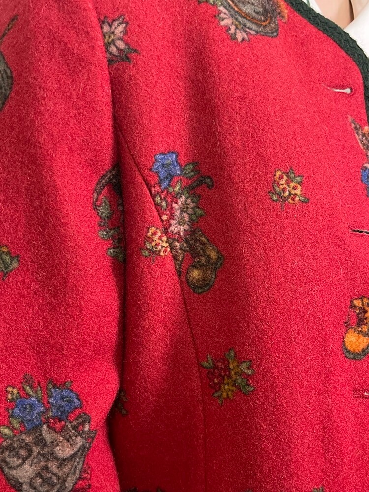 Vintage Austrian Wool Red Jacket