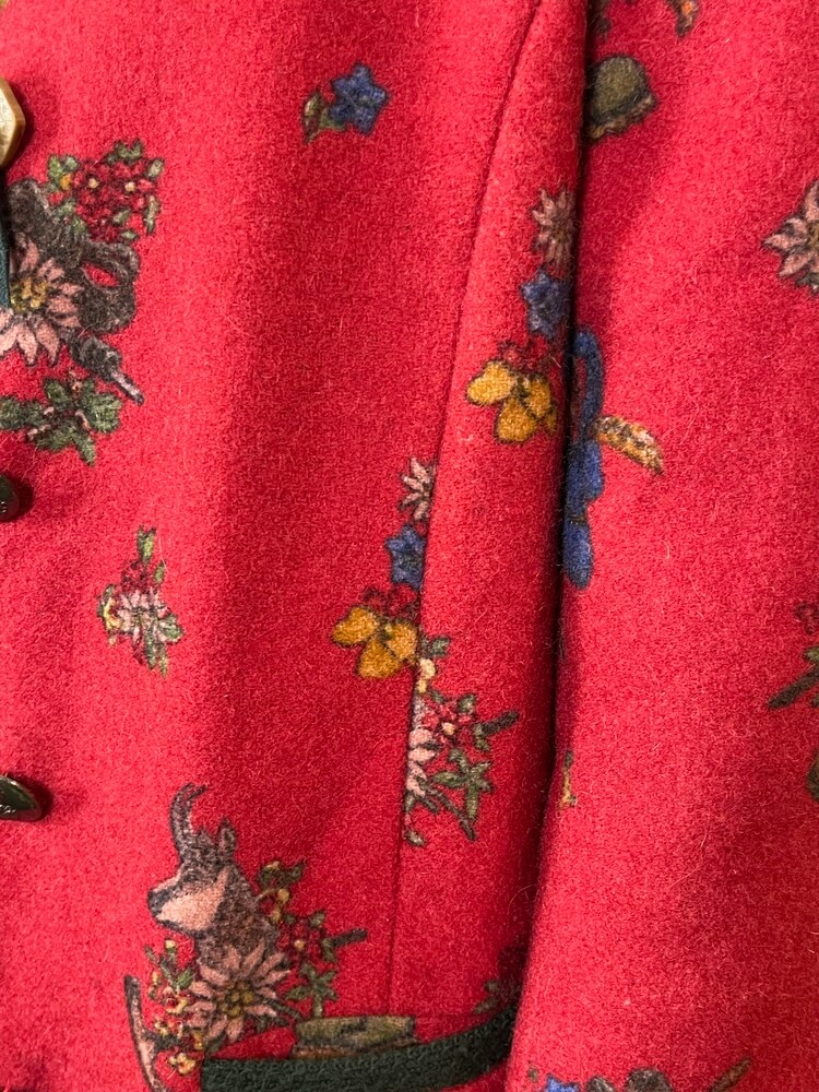 Vintage Austrian Wool Red Jacket