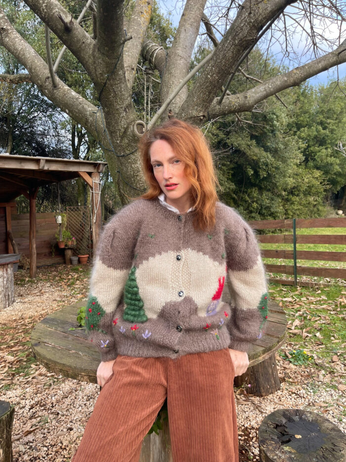 Vintage Mohair Embroidered Cardigan