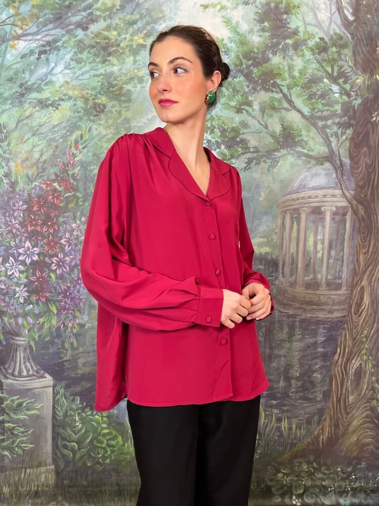 vintage-red-satin-blouse-embroidered-pocket-detail-women (3)