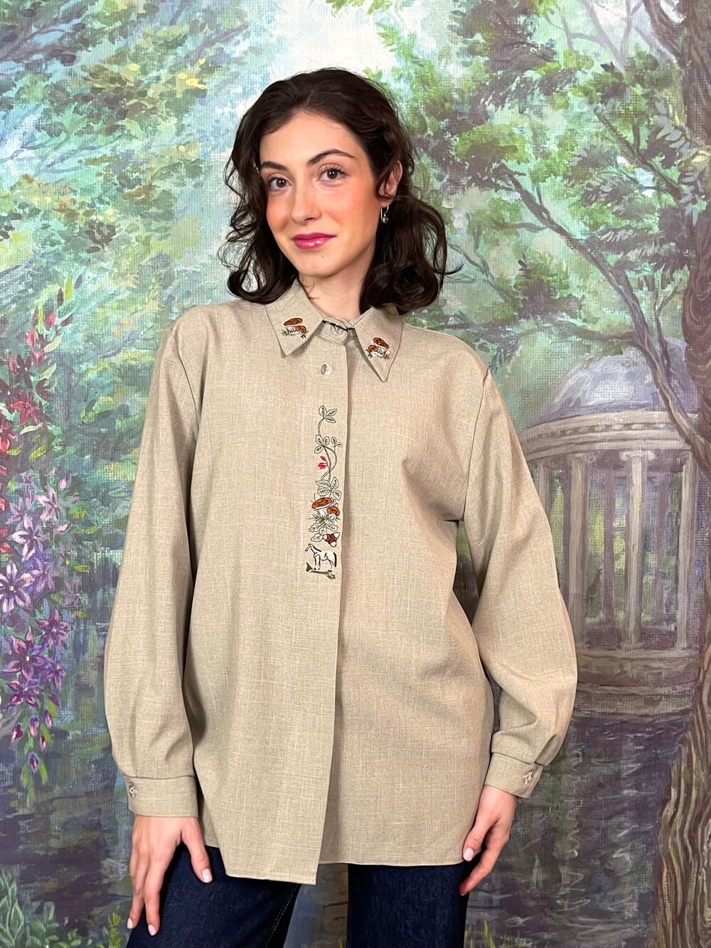 Vintage Embroidered Horse Blouse