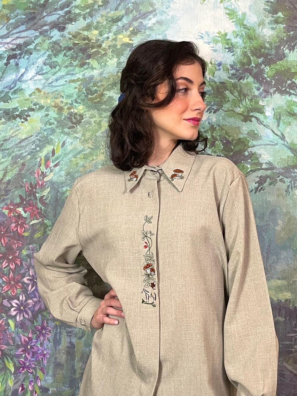 Vintage Embroidered Horse Blouse
