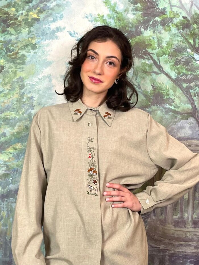Vintage Embroidered Horse Blouse