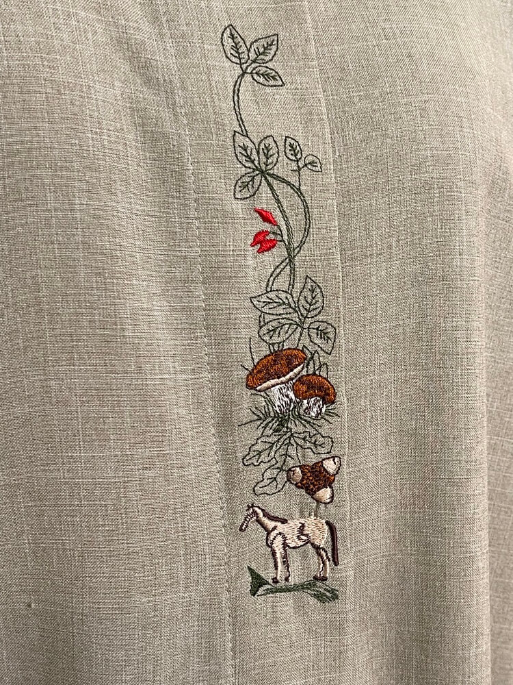 Vintage Embroidered Horse Blouse