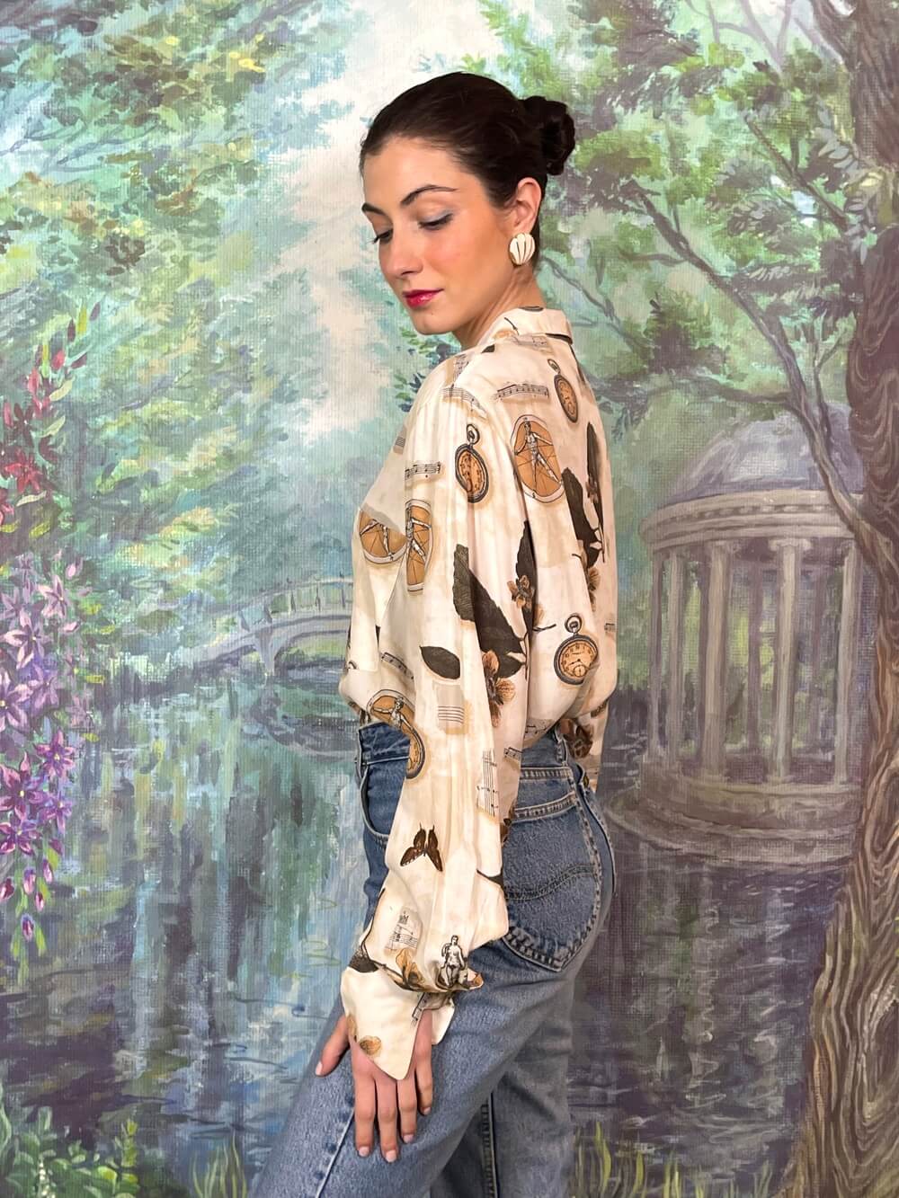 Vintage Neutral Graphic Print Shirt