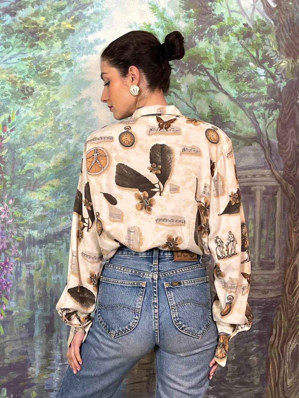 Vintage Neutral Graphic Print Shirt