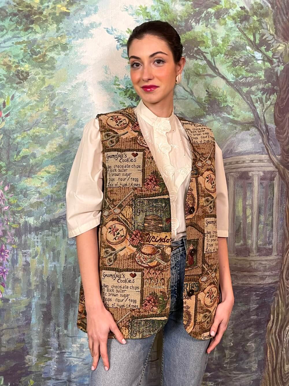 Vintage Tapestry Pattern Vest