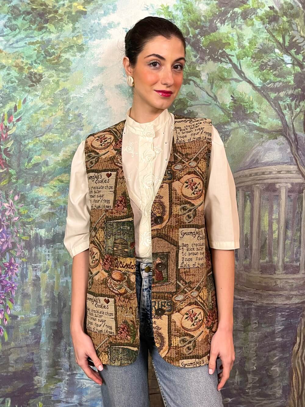Vintage Tapestry Pattern Vest