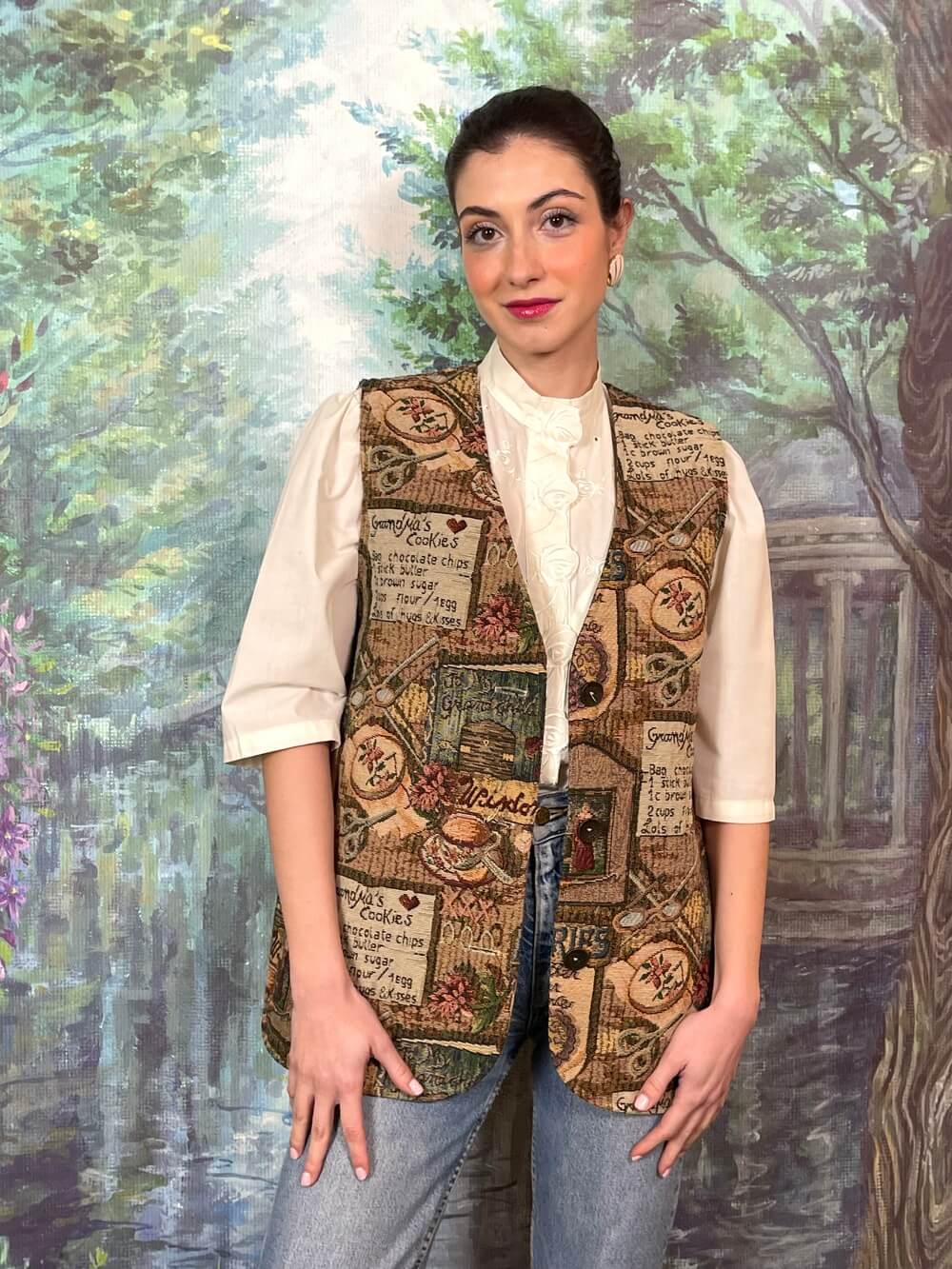 Vintage Tapestry Pattern Vest