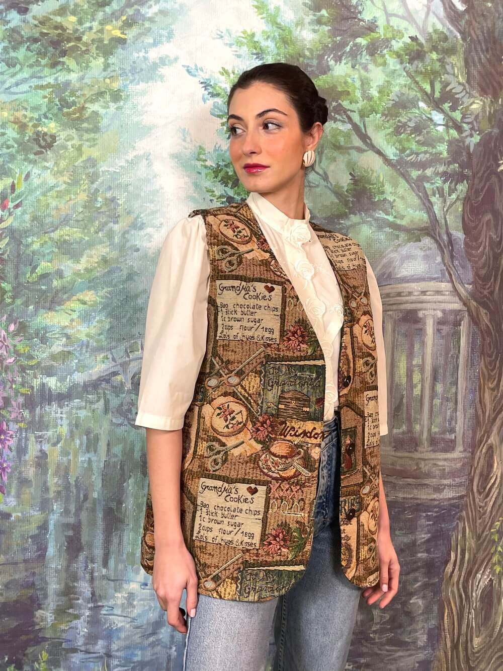 Vintage Tapestry Pattern Vest