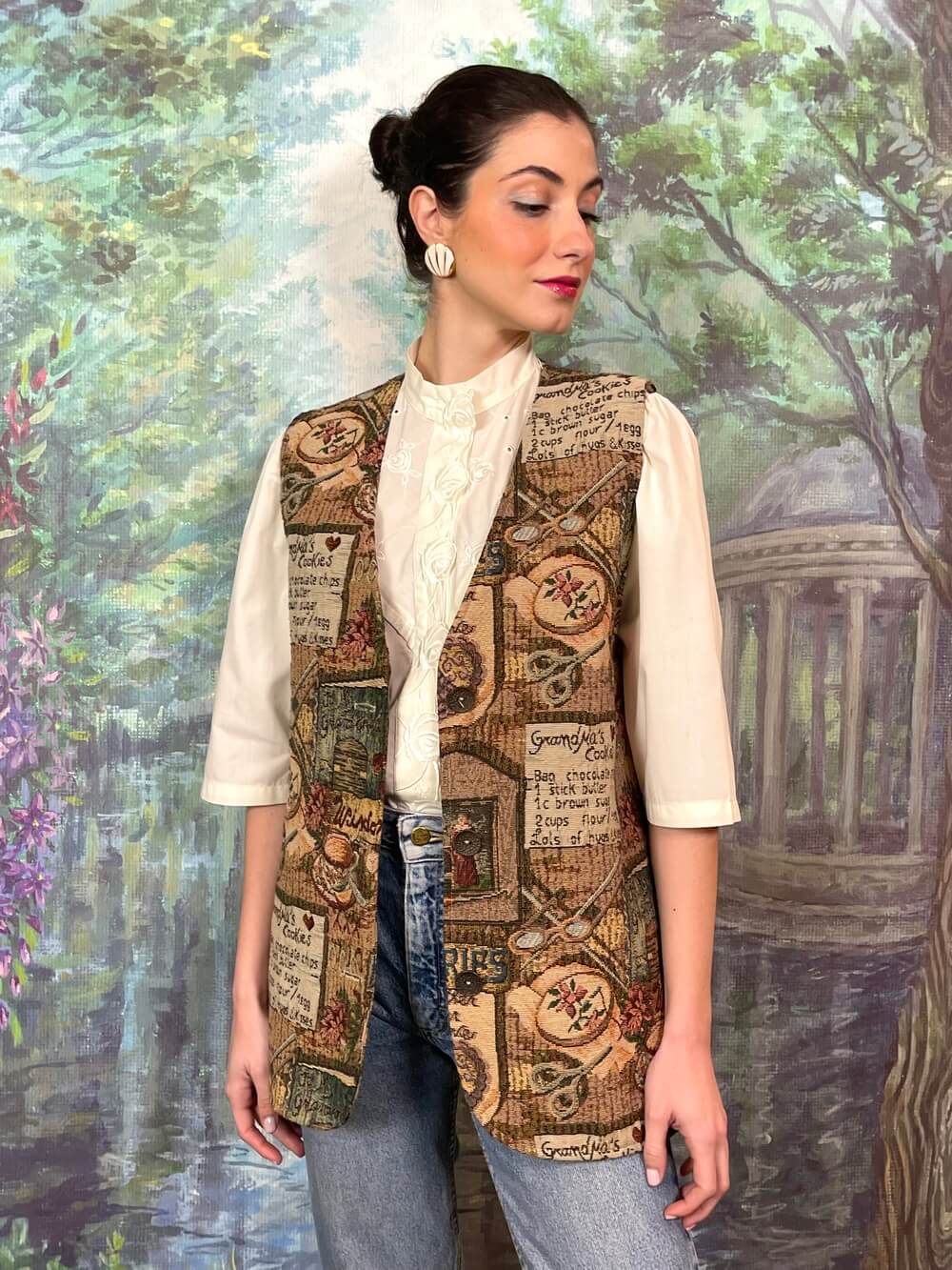 Vintage Tapestry Pattern Vest