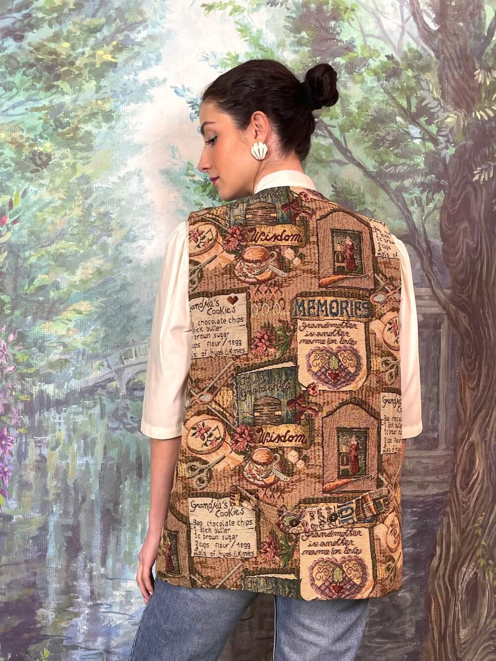 Vintage Tapestry Pattern Vest