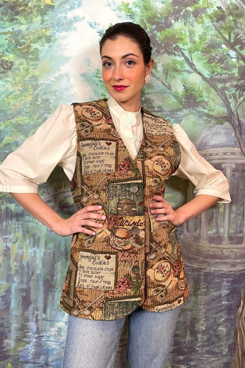 Vintage Tapestry Pattern Vest