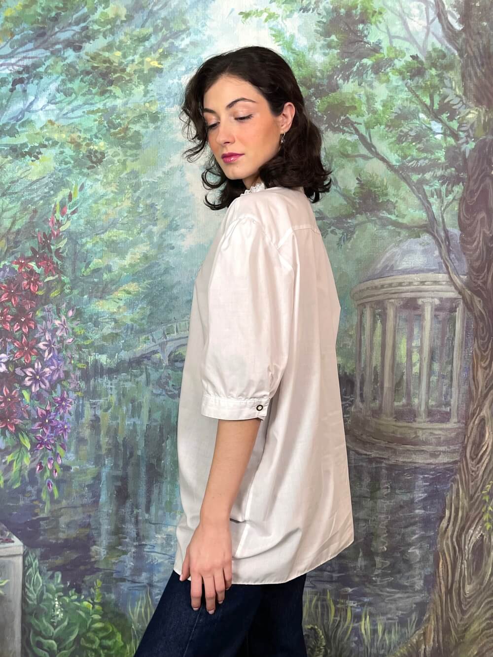 Vintage Austrian Embroidered Cotton Blouse