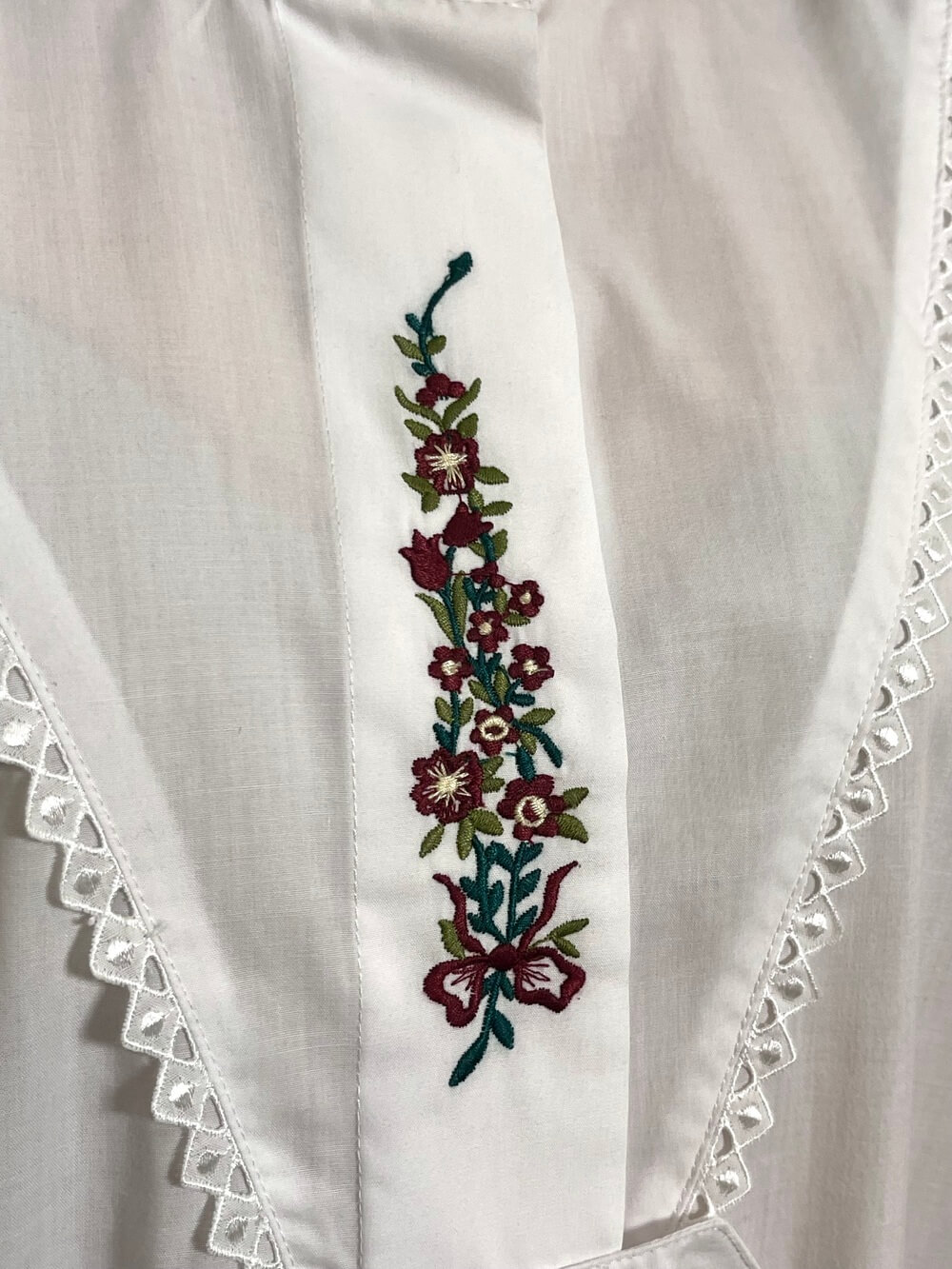Vintage Austrian Embroidered Cotton Blouse