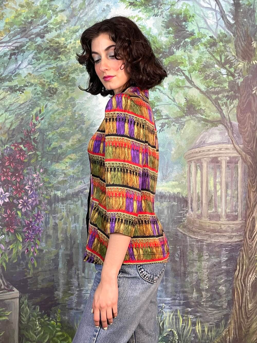Vintage Silk Bold Blouse