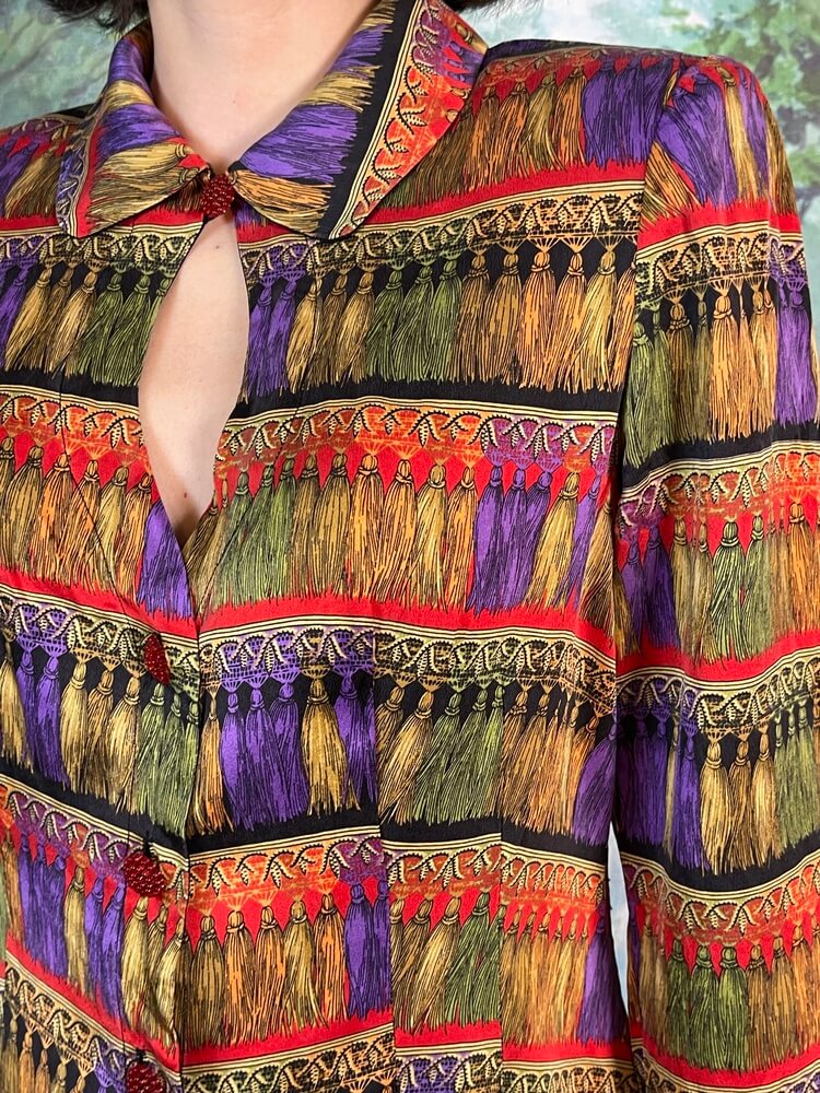 Vintage Silk Bold Blouse