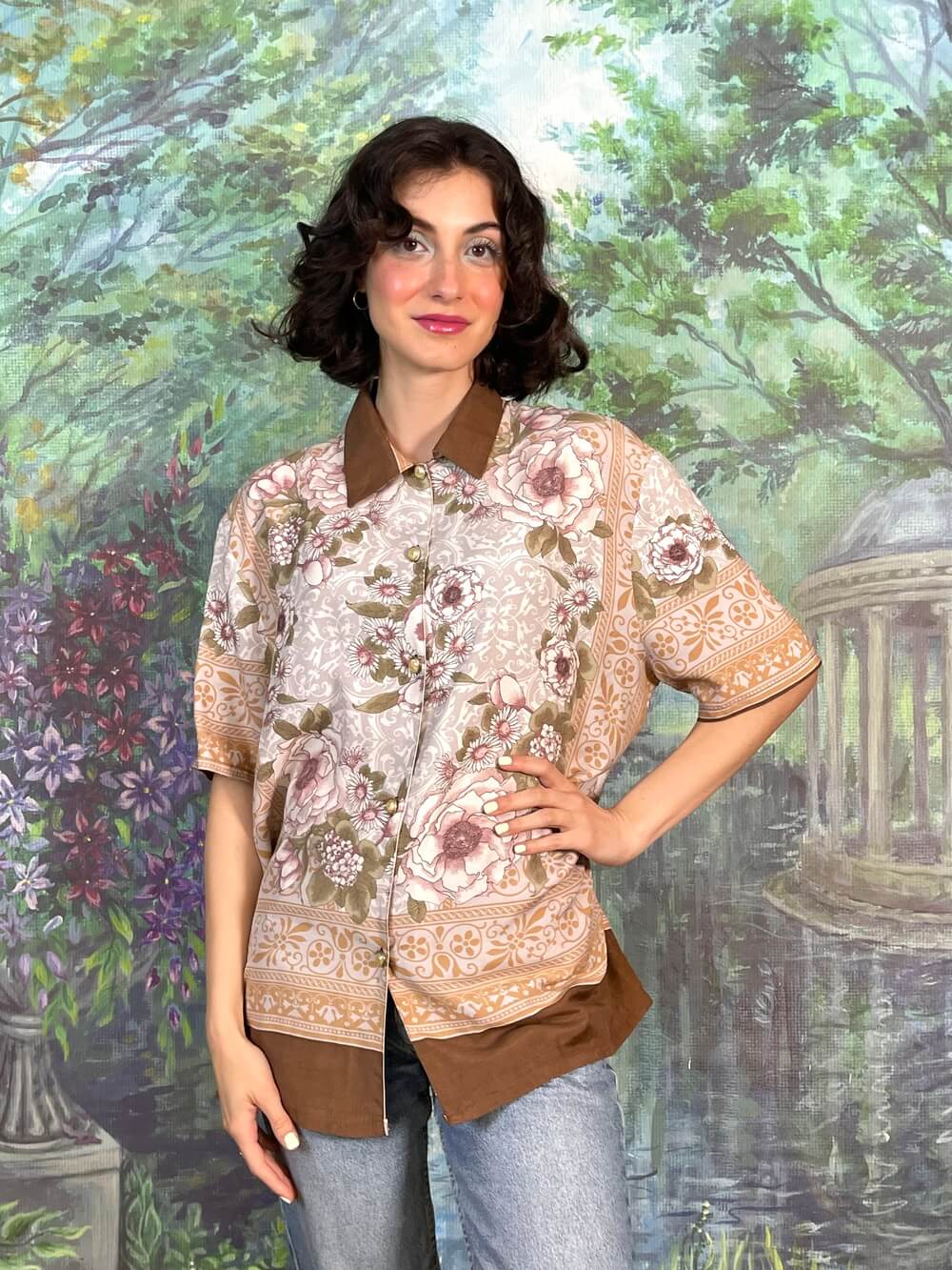 Vintage Floral Oversized Shirt