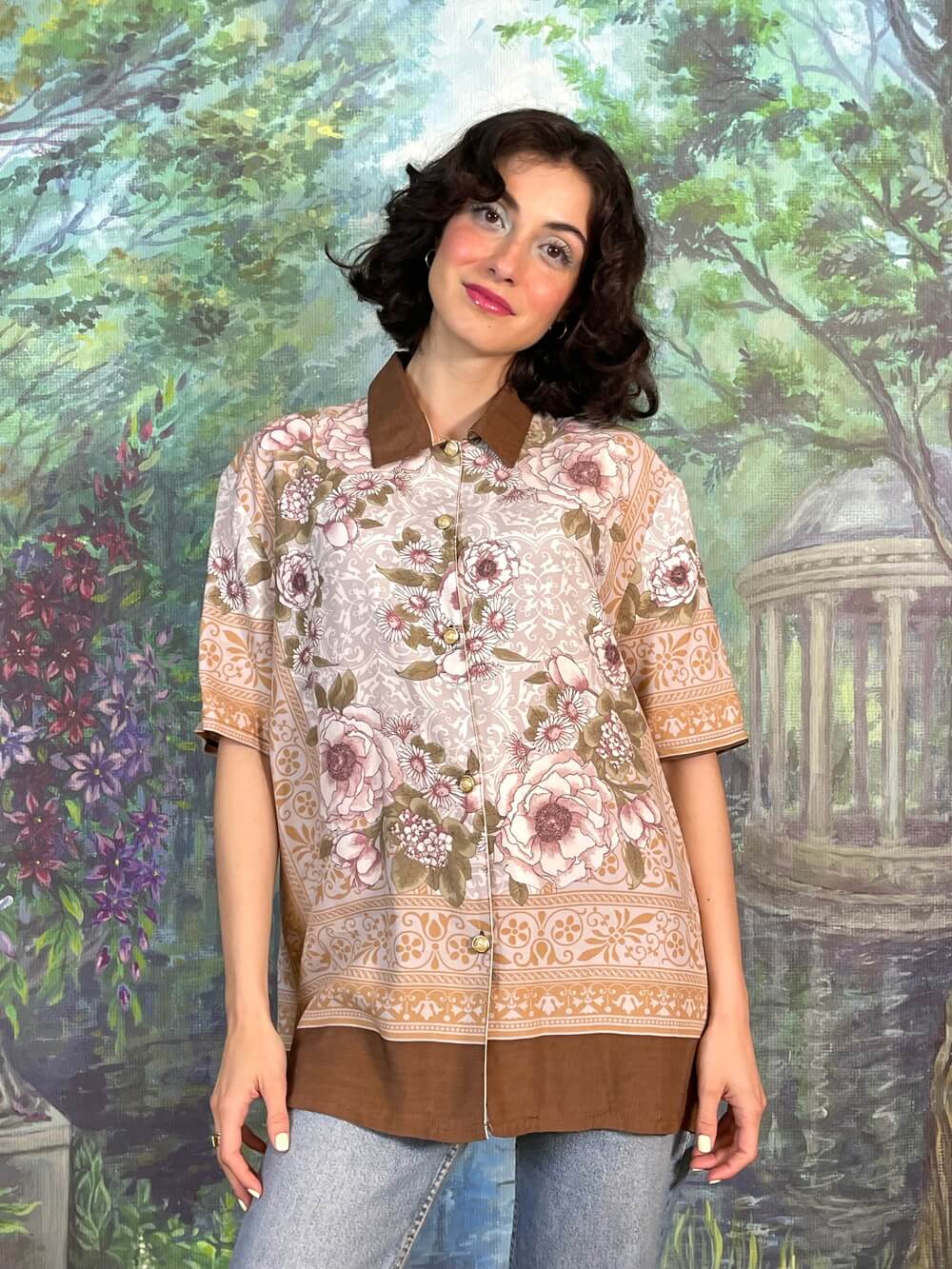 Vintage Floral Oversized Shirt